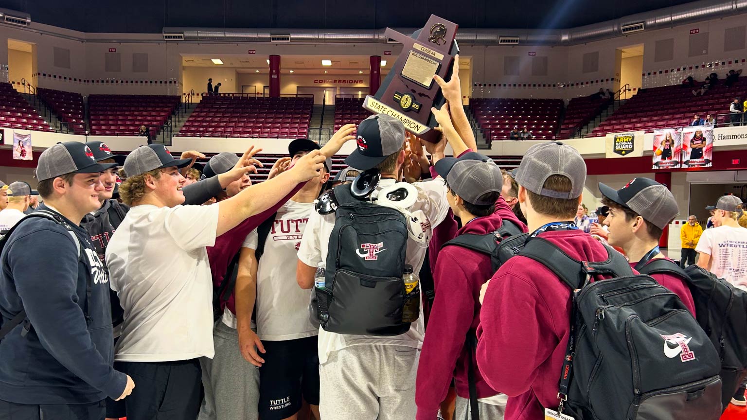 Tuttle Tigers Roar to 16th Straight Dual State Wrestling Championship