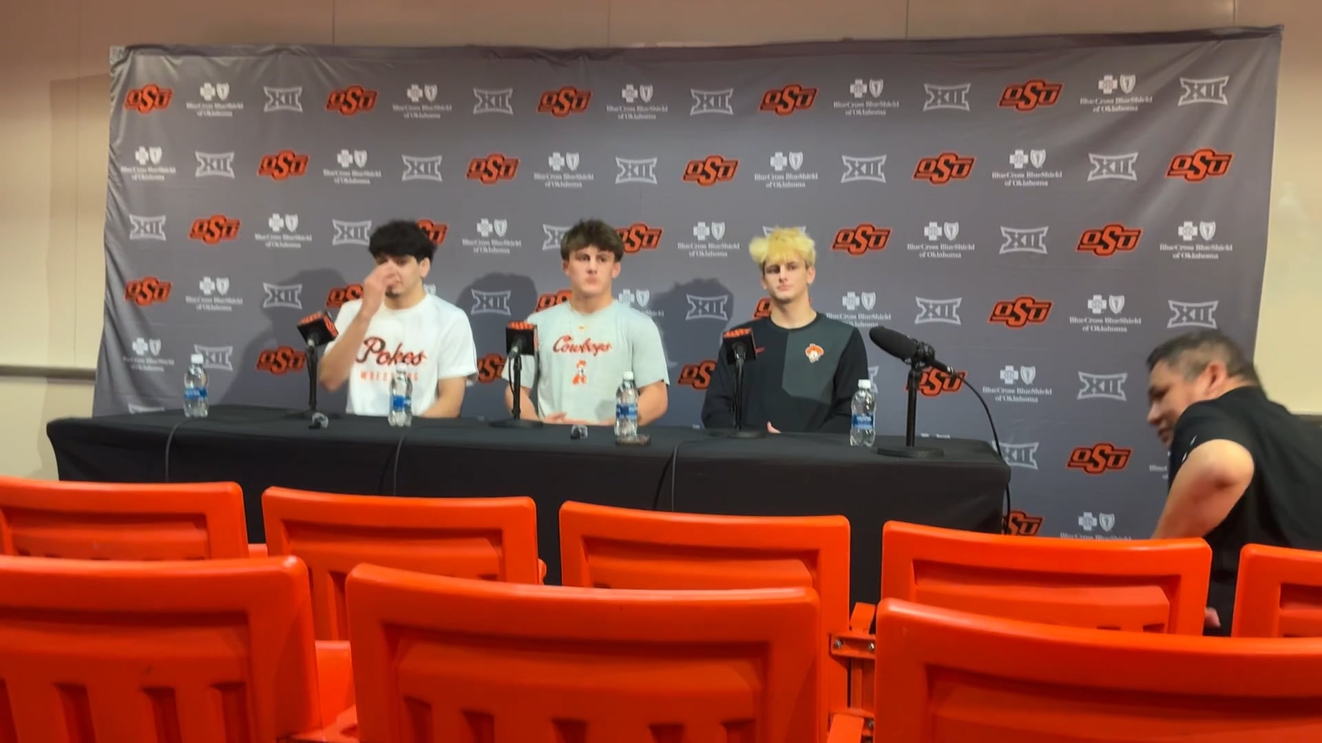 Jax Forrest, Landon Robideau, Sergio Vega (Oklahoma State) Post NCAA Tournament Media Availability