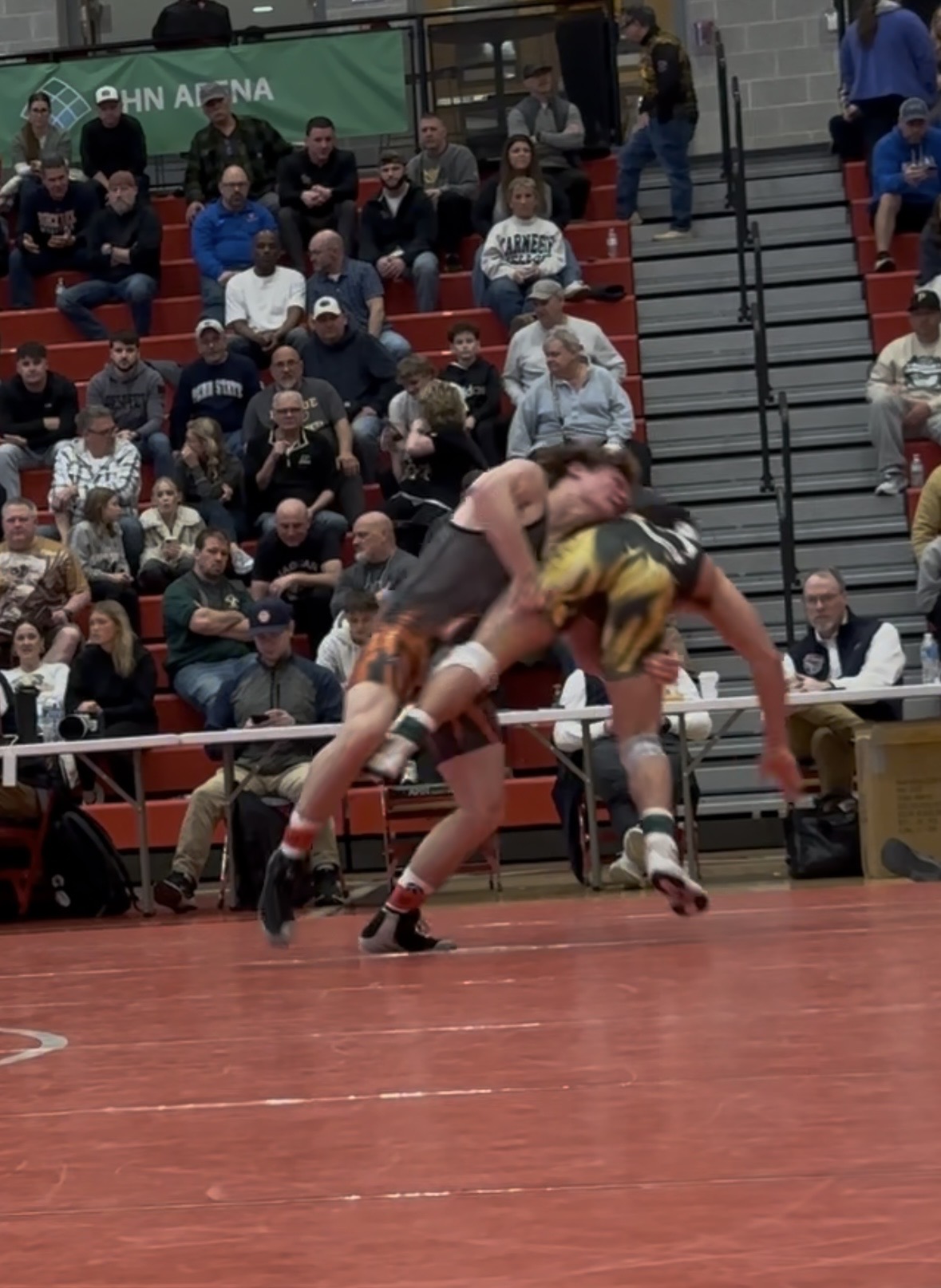 Garon Kaiser taking down Cole Gibbons of Mt. Lebanon
