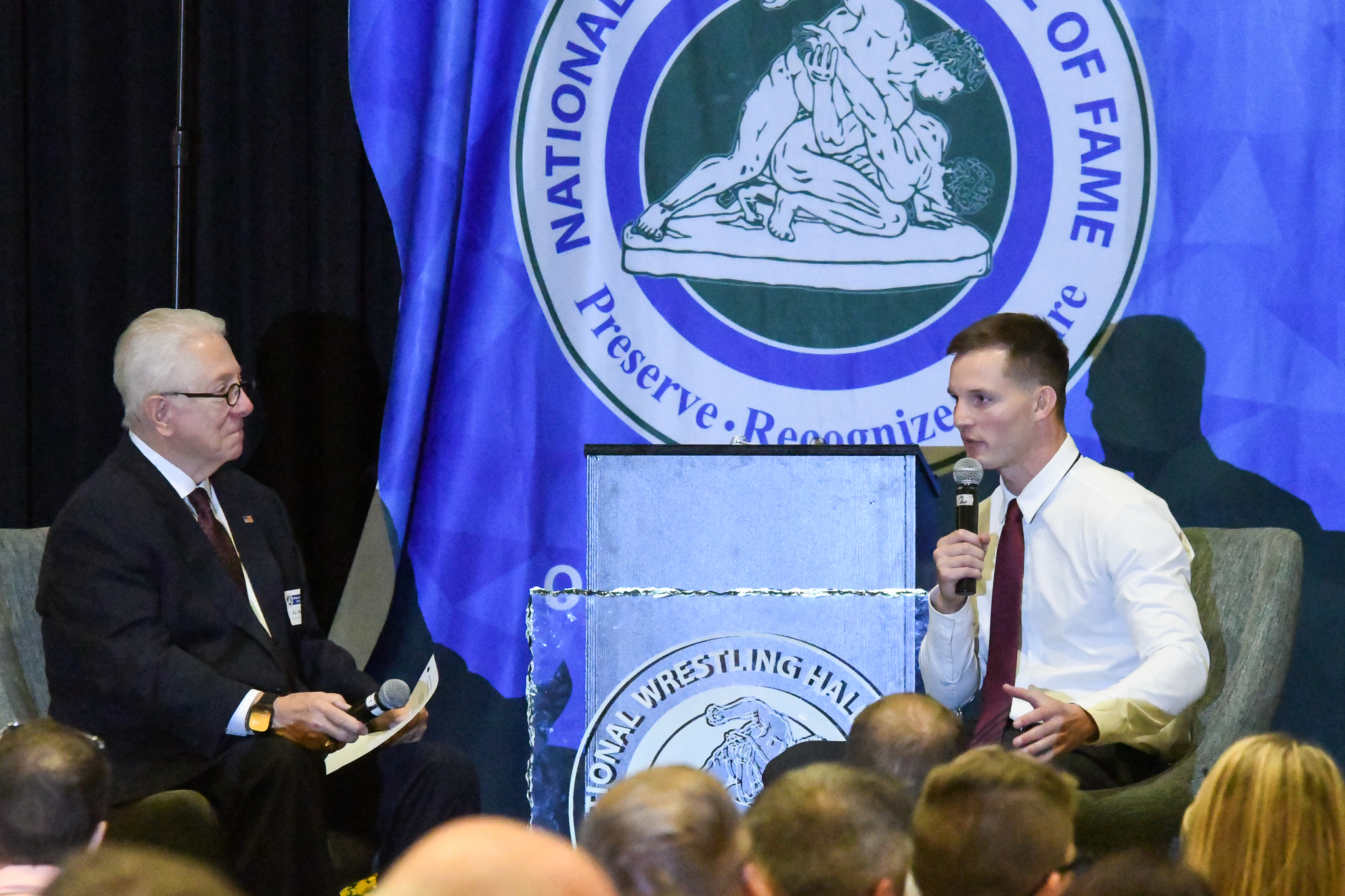 Billy Simpson being interviewed by A.L. Haizlip