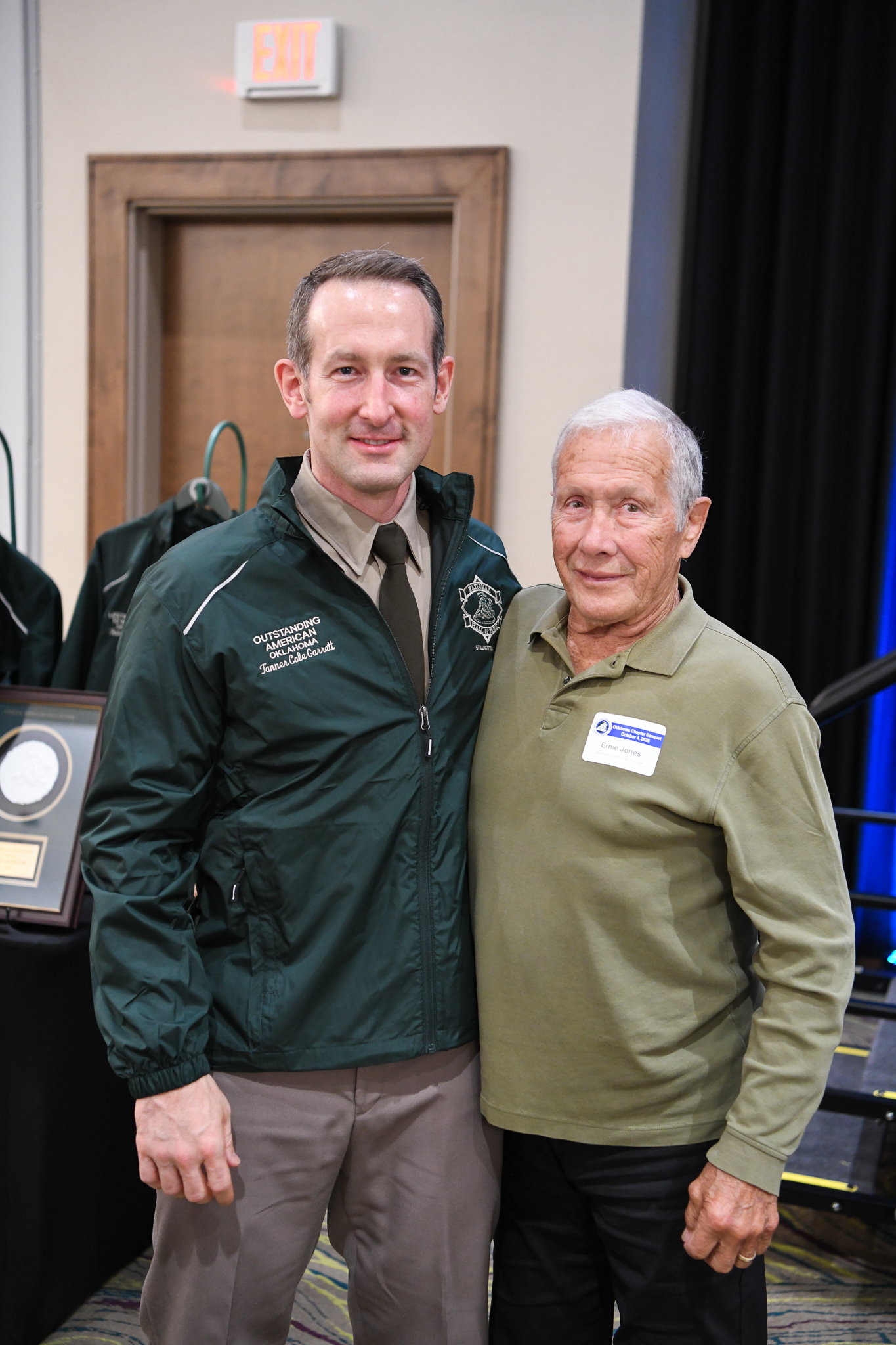 Garrett with high school coach Ernie Jones